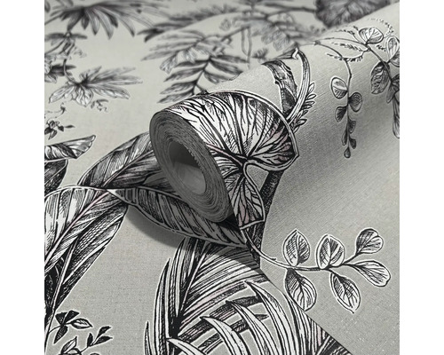 Rola de tapet cu model de plante tropicale