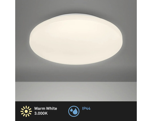 Lumină de plafon rotundă cu lumină albă caldă și clasă de protecție IP44