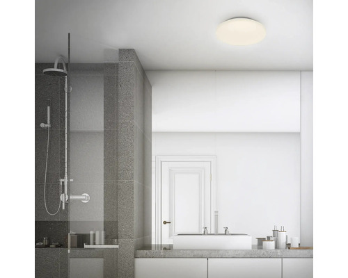 Baie cu duș, lavoar și plafonieră