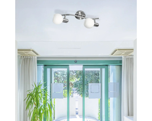 Lumină de tavan cu două spoturi din metal