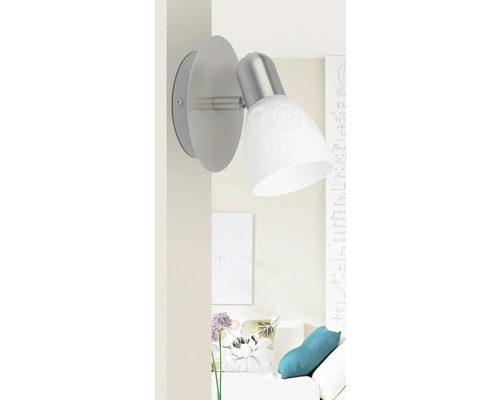Lampa de perete cu abajur din sticlă