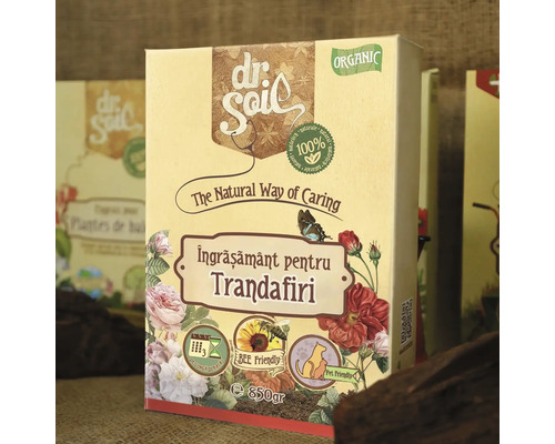 Îngrășământ pentru trandafiri Dr. Soil, ambalaj