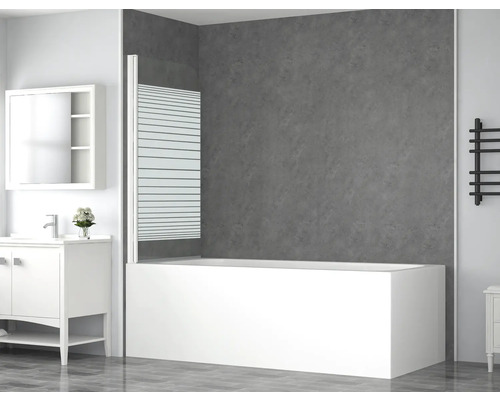 Baie cu cadă, paravan de cadă și lavoar