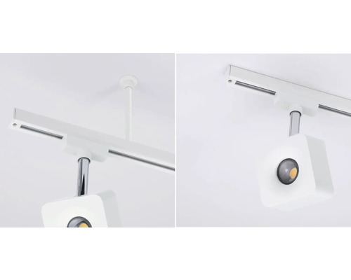 Lumină de tavan cu spoturi pe șină și bec LED