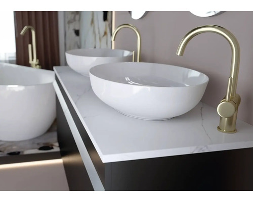 Chiuvete de baie din ceramică pe blat cu baterii