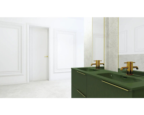 Baie cu dulap dublu de bază pentru lavoar, lavoare și oglindă