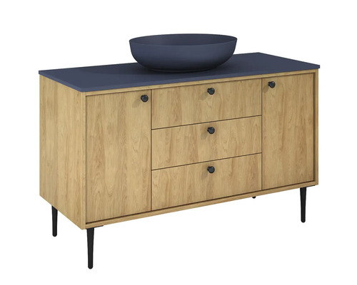 Dulap de bază pentru lavoar cu sertare și lavoar aplicat