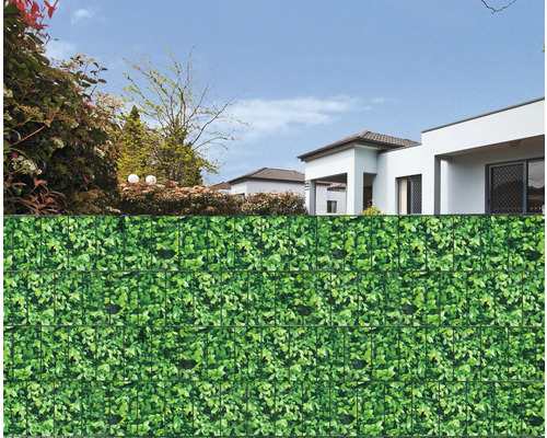 Gard de grădină cu motiv de frunze pentru intimitate