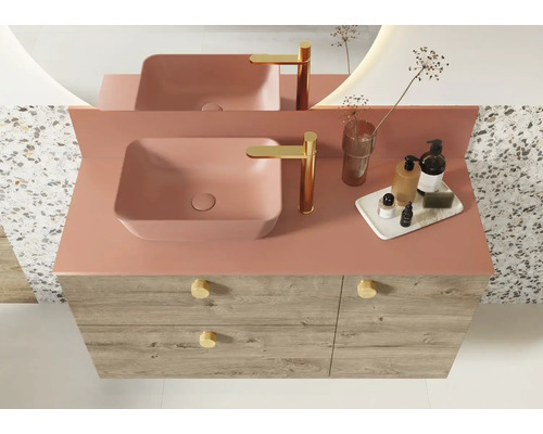 Mobilier de baie cu lavoar, vas de lavoar și baterie