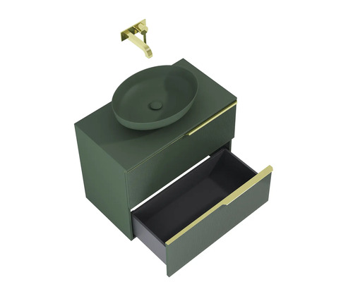 Ansamblu lavoar cu lavoar aplicat, dulap inferior cu sertar și baterie