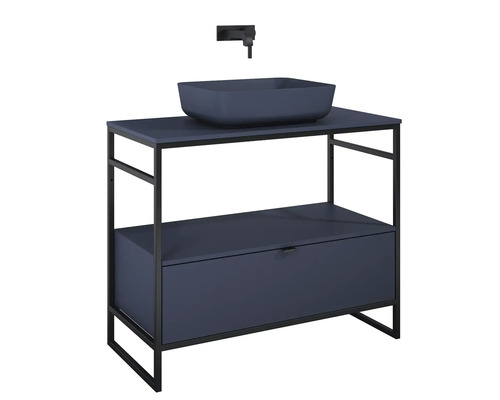 Lavoar cu lavoar aplicat, dulap inferior pentru lavoar cu sertar și robinet