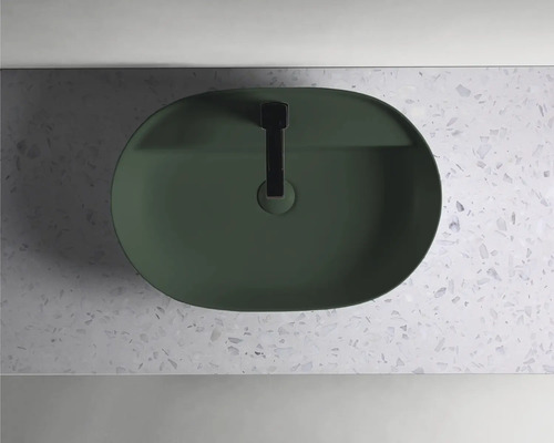 Lavoar ceramic pe blat cu robinet de sus