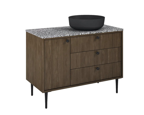 Dulap de lavoar cu lavoar, ușă și trei sertare