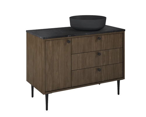 Dulap inferior de lavoar cu lavoar aplicat, o ușă și trei sertare