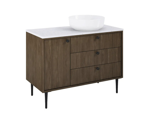 Dulap inferior de lavoar cu lavoar aplicat, o ușă și trei sertare