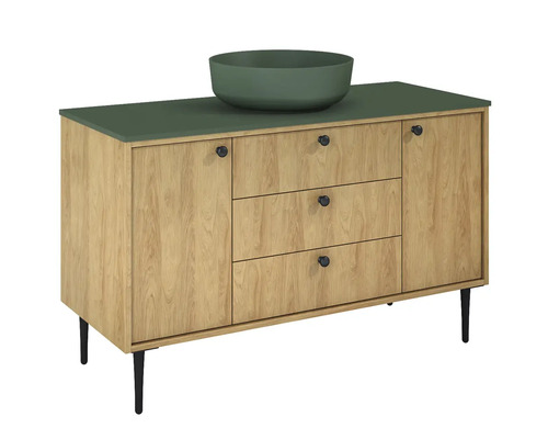 Chiuvetă cu dulap, lavoar și trei sertare