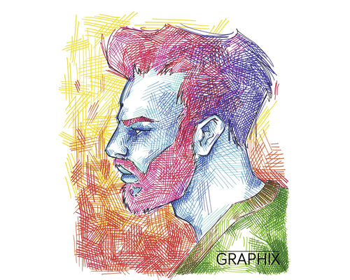 Desen al unui bărbat din profil