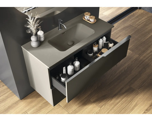 Dulap de bază pentru lavoar cu sertar și lavoar în baie