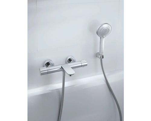 Baterie de duș montată pe perete cu duș de mână pentru montare pe cadă