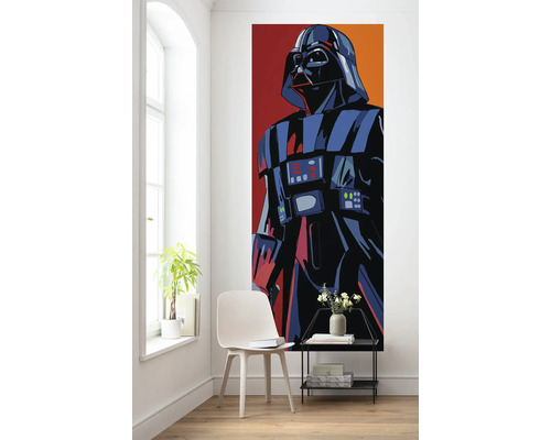 Ilustrație cu Darth Vader ca decor de perete într-o cameră.