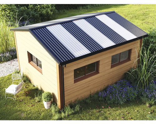 Policarbonat Bravo H12 2000x905x9 mm transparent Cabină de grădină cu ferestre și acoperiș parțial transparent în grădină