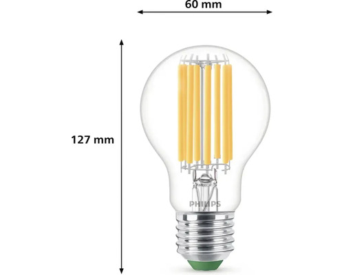 Lampă LED Philips cu dimensiunile 127 mm înălțime și 60 mm lățime