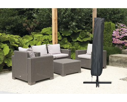 Set de mobilier de grădină cu husă de protecție pentru umbrelă de soare