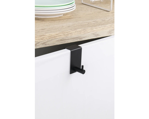 Agățător negru de ușă pentru ușa dulapului