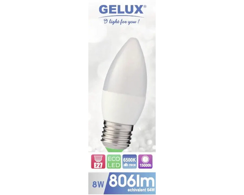 Bec LED Gelux cu soclu E27, 8 wați și 806 lumeni