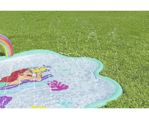 Covoraș de joacă cu apă cu tematică sirenă pe gazon