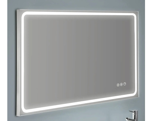 Oglindă de baie dreptunghiulară cu iluminare LED