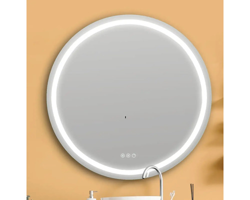 Oglindă rotundă de baie cu iluminare cu LED