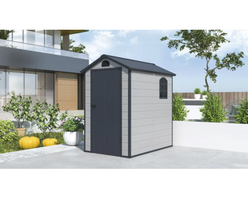 Magazie de grădină din plastic cu ușă și fereastră