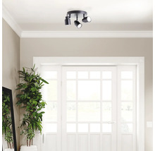Plafonieră cu spoturi Andreas GU10 max. 3x4,5W, negru