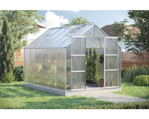 Seră grădină Vitavia Uranus 9900 policarbonat 257x383 cm aluminiu Seră în grădină cu plante