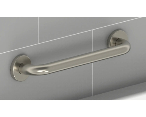 Bară de sprijin metalică pentru baie montată pe perete