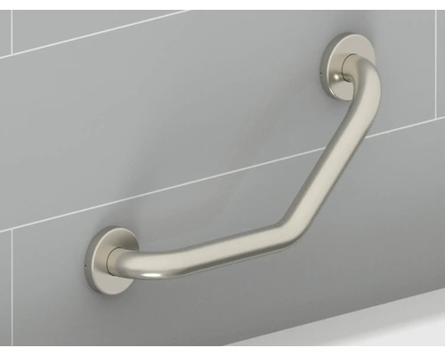 Bară de susținere metalică fixată pe un perete