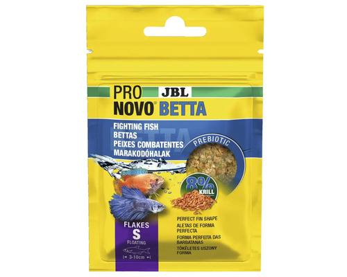 Hrană pești acvariu JBL ProNovo Betta Flakes S 20 ml JBL Pro Novo Betta hrană pentru pești Betta