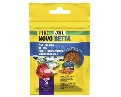 Hrană pești acvariu JBL ProNovo Betta Grano S 20 ml JBL Pro Novo Betta hrană pentru pești combattant
