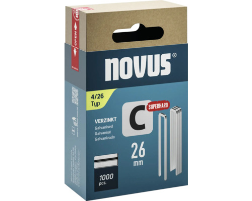 Capse Novus tip C 4/26, 1000 bucăți, zincate