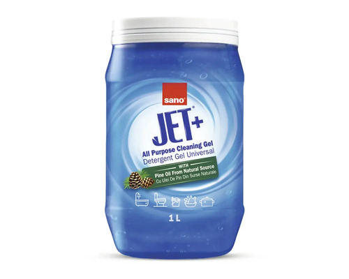 Detergent Sano Jet gel universal cu ulei de pin 1L Sano Jet Plus gel de curățare universal 1 litru
