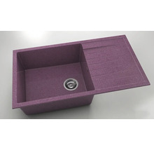 Chiuvetă bucătărie granixit cu o cuvă FAT Avangard 229 90x49 cm, cu picurător, reversibilă, Violet