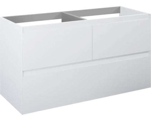 Dulap bază lavoar baie suspendat Jungborn DECEM 120 cm MDF alb mat 3 sertare Dulap sub chiuvetă cu două sertare