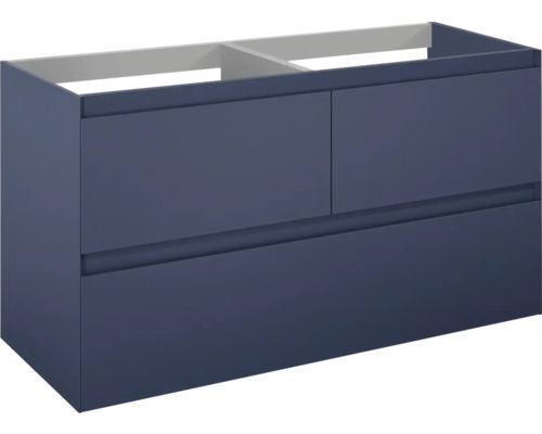 Dulap bază lavoar baie suspendat Jungborn DECEM 120 cm MDF albastru navy mat 3 sertare Dulap inferior pentru lavoar cu două sertare