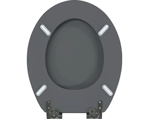 Capac de toaletă din duroplast cu mecanism de închidere lentă