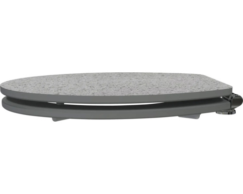 Scaun de toaletă gri cu aspect de piatră