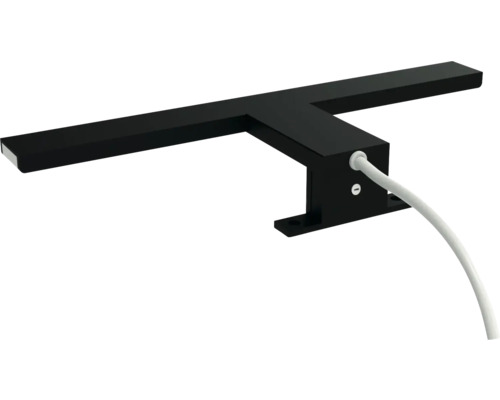 Corp de iluminat LED negru cu montaj la suprafață și cablu de alimentare