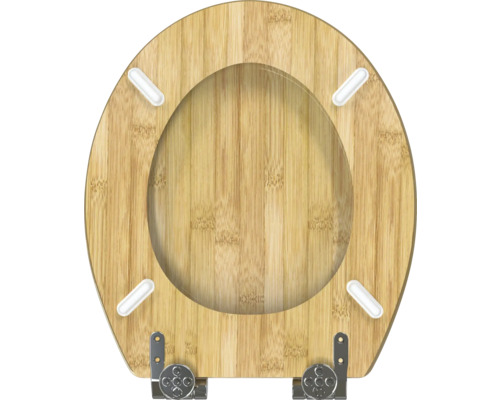 Capac de toaletă din bambus cu fixare