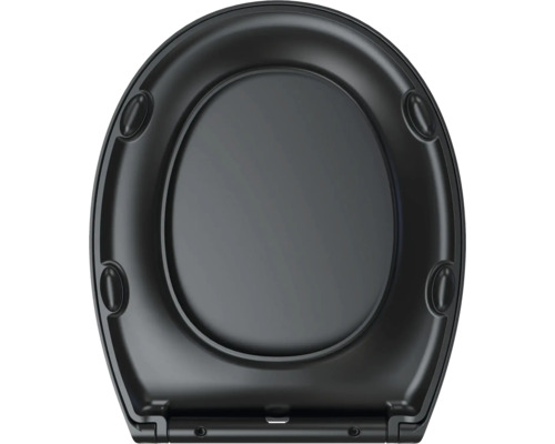 Scaun de toaletă negru din plastic