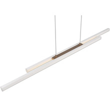 Lumină suspendată liniară cu LED cu două elemente de iluminat